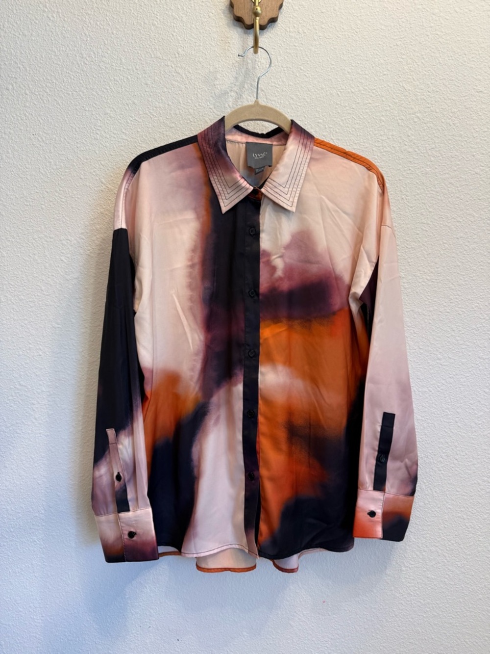 Lysse Satin Blouse Button Down | Women’s Medium